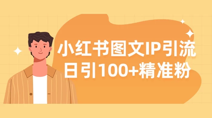 小红书图文 IP 引流，日引 100+ 精准粉【揭秘】-黎明岛-互联网资源