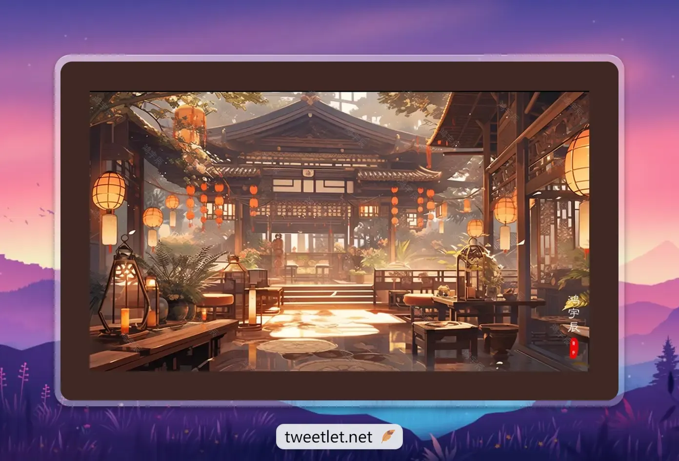 MJ制作建筑图片-古风建筑图