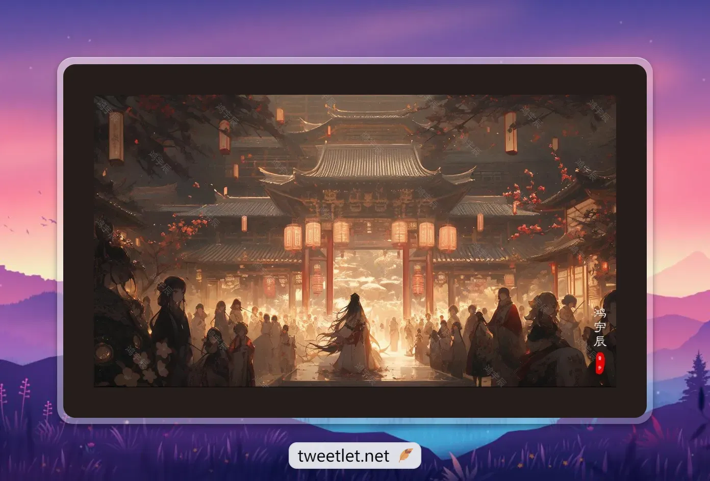 MJ制作建筑图片-古风建筑图