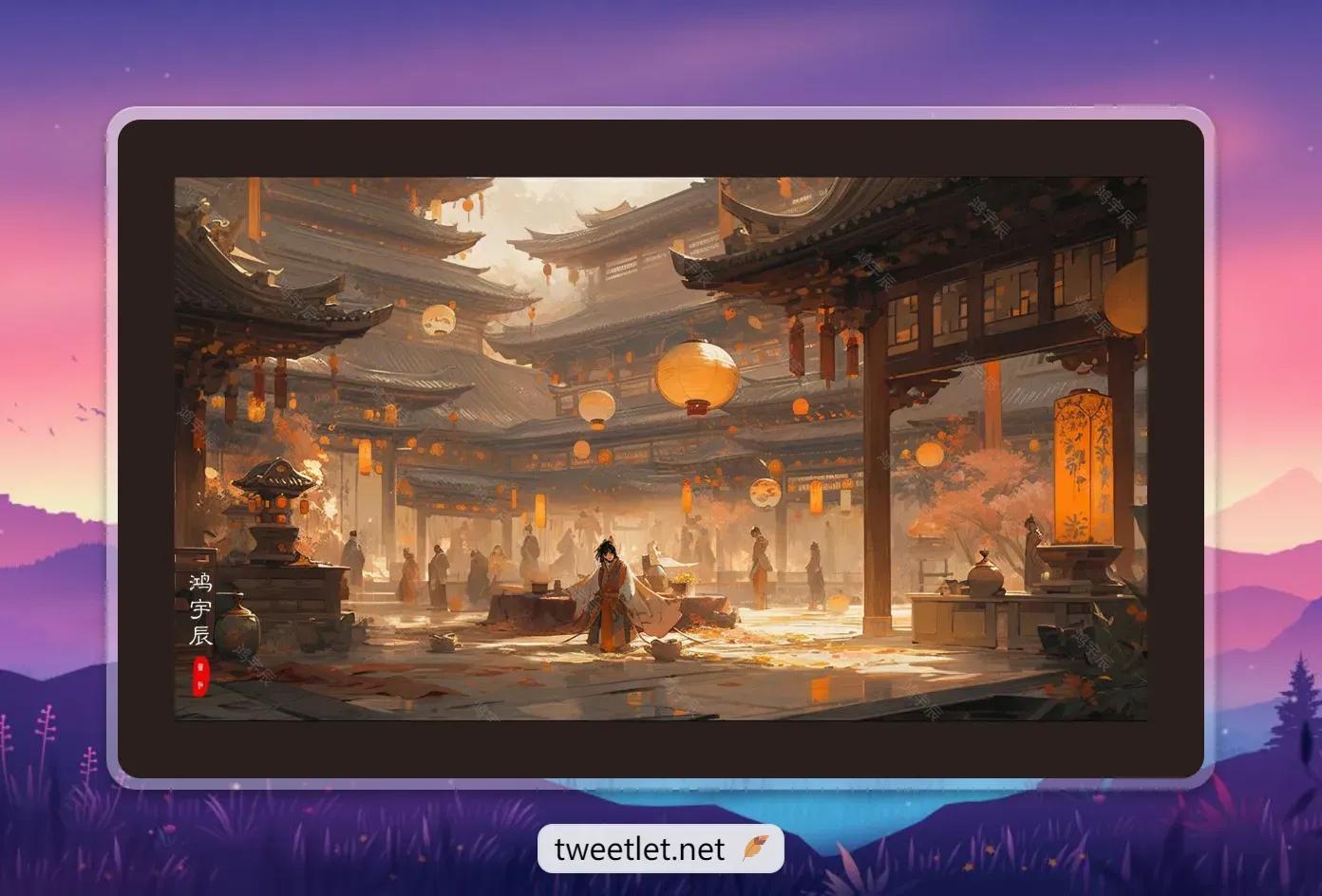 MJ制作建筑图片-古风建筑图