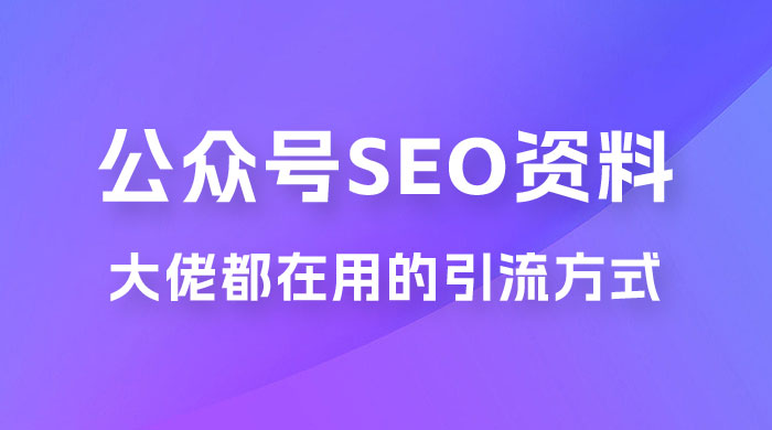 公众号 SEO 虚拟资料，操作简单，日入 500+，可批量操作-黎明岛-互联网资源