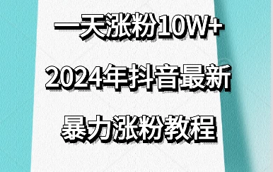抖音最新暴力涨粉教程，一天涨粉10w＋，效果太暴力了，刷新你们的认知-黎明岛-互联网资源