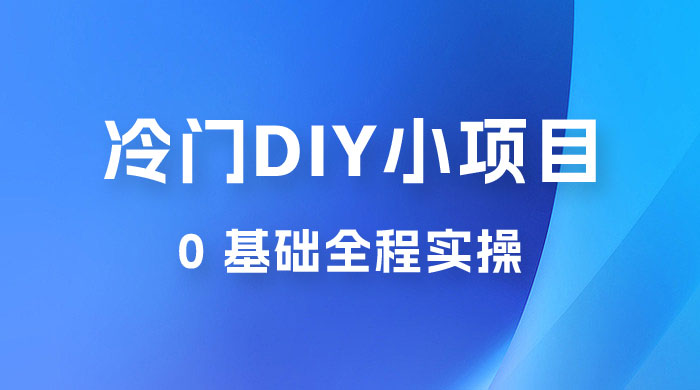日入几百的冷门 DIY 小项目 0 基础全程实操-黎明岛-互联网资源