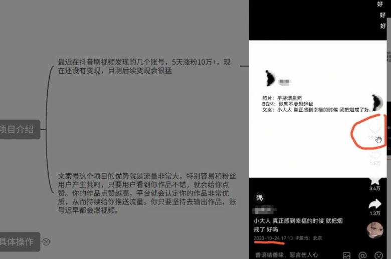 最新抖音暴力文案号，五天涨粉 10w+，喂饭级拆解教学